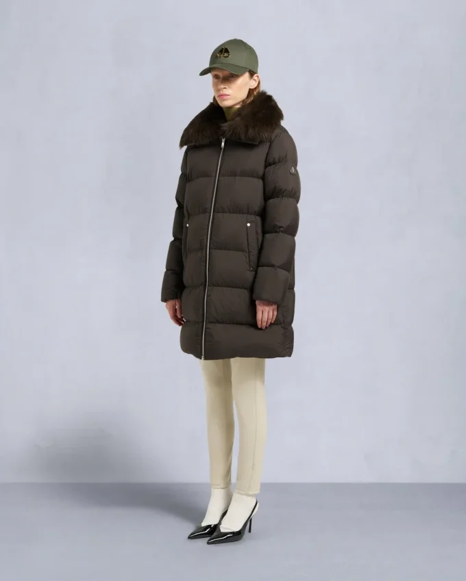 Belle Dune Long Shearling Trim Puffer Belle Dune Long Shearling Trim Puffer