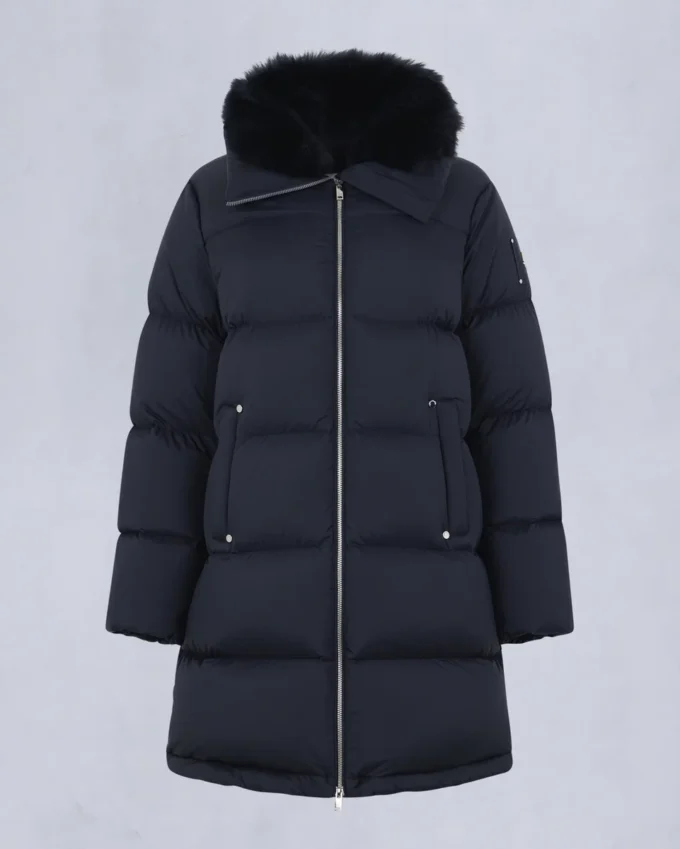 Belle Dune Long Shearling Trim Puffer Belle Dune Long Shearling Trim Puffer