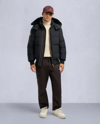 Bomber con ribete de piel de oveja Nyluxe Stagg de la serie Gold