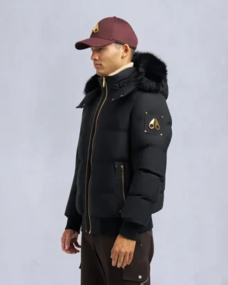 Bomber con ribete de piel de oveja Nyluxe Stagg de la serie Gold
