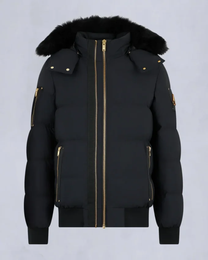 Bomber con ribete de piel de oveja Nyluxe Stagg de la serie Gold Bomber con ribete de piel de oveja Nyluxe Stagg de la serie Gold
