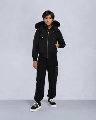 Bomber unisex para niños con ribete de piel de oveja original Bomber unisex para niños con ribete de piel de oveja original