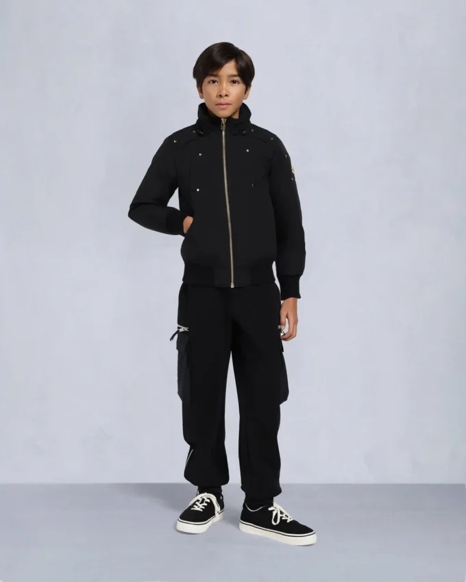Bomber unisex para niños con ribete de piel de oveja original Bomber unisex para niños con ribete de piel de oveja original
