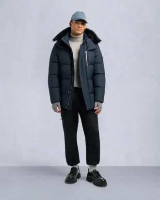 Chaqueta 3Q con ribete de piel de oveja Cloud