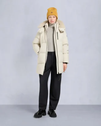 Chaqueta 3Q con ribete de piel de oveja Nyluxe Chelia