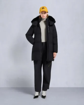 Chaqueta 3Q con ribete de piel de oveja Nyluxe Chelia
