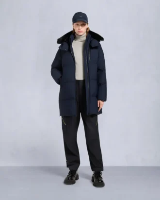 Chaqueta 3Q con ribete de piel de oveja Nyluxe Chelia