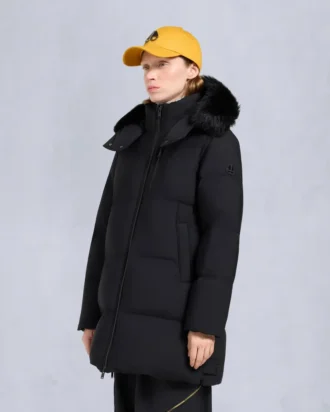 Chaqueta 3Q con ribete de piel de oveja Nyluxe Chelia