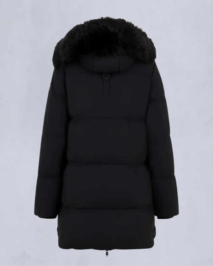 Chaqueta 3Q con ribete de piel de oveja Nyluxe Chelia Chaqueta 3Q con ribete de piel de oveja Nyluxe Chelia