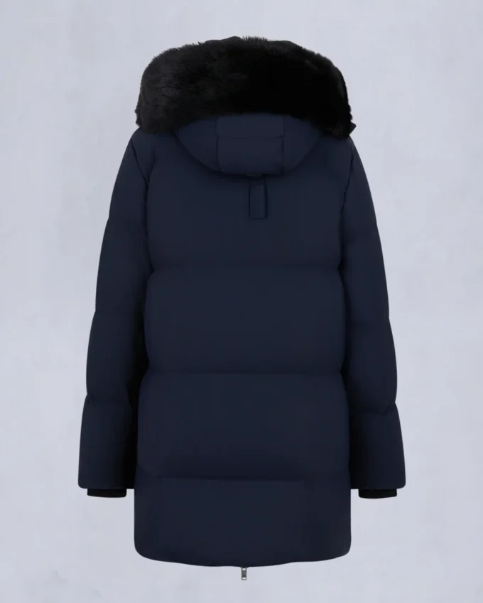 Chaqueta 3Q con ribete de piel de oveja Nyluxe Chelia Chaqueta 3Q con ribete de piel de oveja Nyluxe Chelia