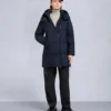 Chaqueta 3Q con ribete de piel de oveja Nyluxe Chelia Chaqueta 3Q con ribete de piel de oveja Nyluxe Chelia