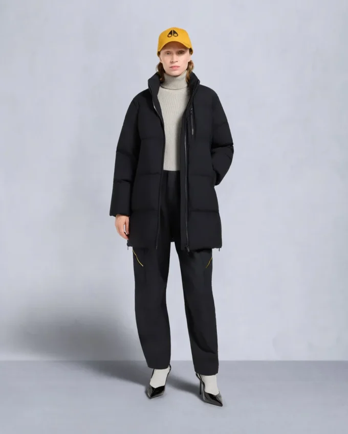 Chaqueta 3Q con ribete de piel de oveja Nyluxe Chelia Chaqueta 3Q con ribete de piel de oveja Nyluxe Chelia
