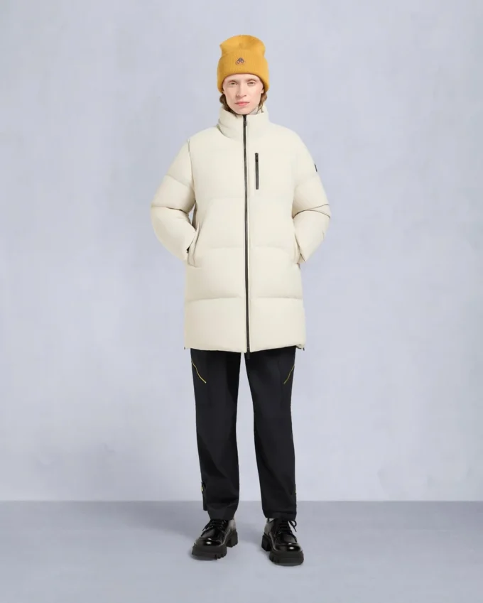Chaqueta 3Q con ribete de piel de oveja Nyluxe Chelia Chaqueta 3Q con ribete de piel de oveja Nyluxe Chelia
