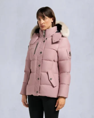 Chaqueta 3Q con ribete de piel de oveja original