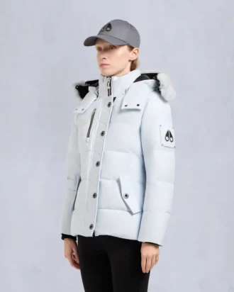 Chaqueta 3Q con ribete de piel de oveja original