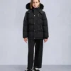 Chaqueta 3Q original con ribete de piel de oveja unisex para niños Chaqueta 3Q original con ribete de piel de oveja unisex para niños