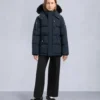 Chaqueta 3Q original con ribete de piel de oveja unisex para niños Chaqueta 3Q original con ribete de piel de oveja unisex para niños