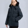 Chaqueta 3Q original con ribete de piel de oveja unisex para niños Chaqueta 3Q original con ribete de piel de oveja unisex para niños