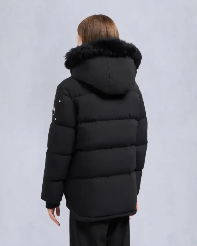 Chaqueta 3Q original con ribete de piel de oveja unisex para niños Chaqueta 3Q original con ribete de piel de oveja unisex para niños