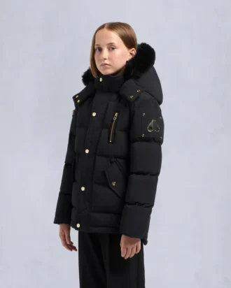 Chaqueta 3Q unisex para niños de la serie Original Gold con ribete de piel de oveja Chaqueta 3Q unisex para niños de la serie Original Gold con ribete de piel de oveja