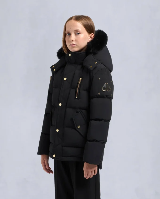 Chaqueta 3Q unisex para niños de la serie Original Gold con ribete de piel de oveja Chaqueta 3Q unisex para niños de la serie Original Gold con ribete de piel de oveja