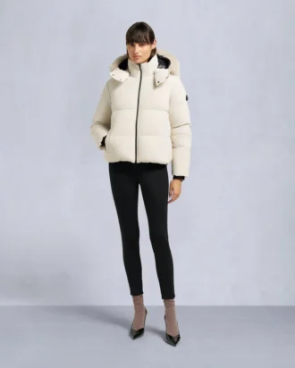 Chaqueta acolchada con ribete de piel de oveja Nyluxe Misti
