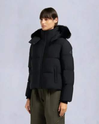 Chaqueta acolchada con ribete de piel de oveja Nyluxe Misti