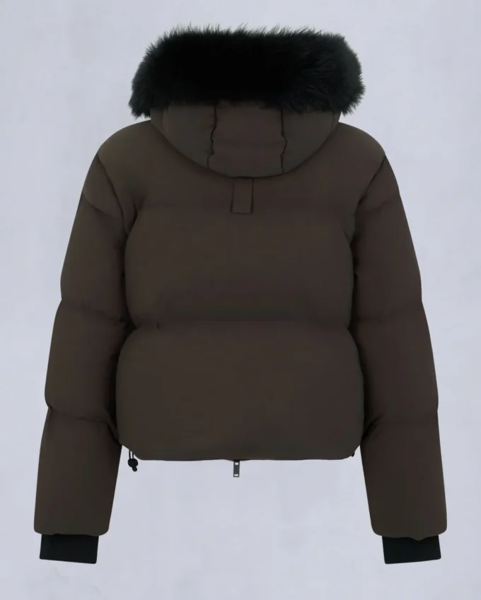 Chaqueta acolchada con ribete de piel de oveja Nyluxe Misti Chaqueta acolchada con ribete de piel de oveja Nyluxe Misti