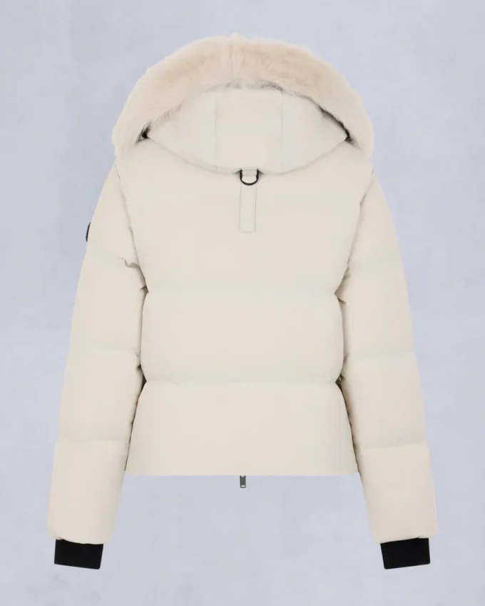 Chaqueta acolchada con ribete de piel de oveja Nyluxe Misti Chaqueta acolchada con ribete de piel de oveja Nyluxe Misti