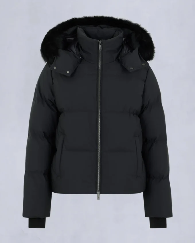 Chaqueta acolchada con ribete de piel de oveja Nyluxe Misti Chaqueta acolchada con ribete de piel de oveja Nyluxe Misti