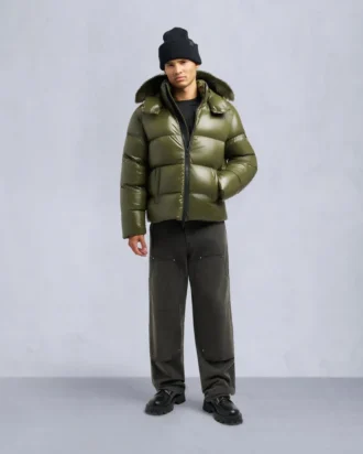Chaqueta acolchada Kings con ribete de piel de oveja