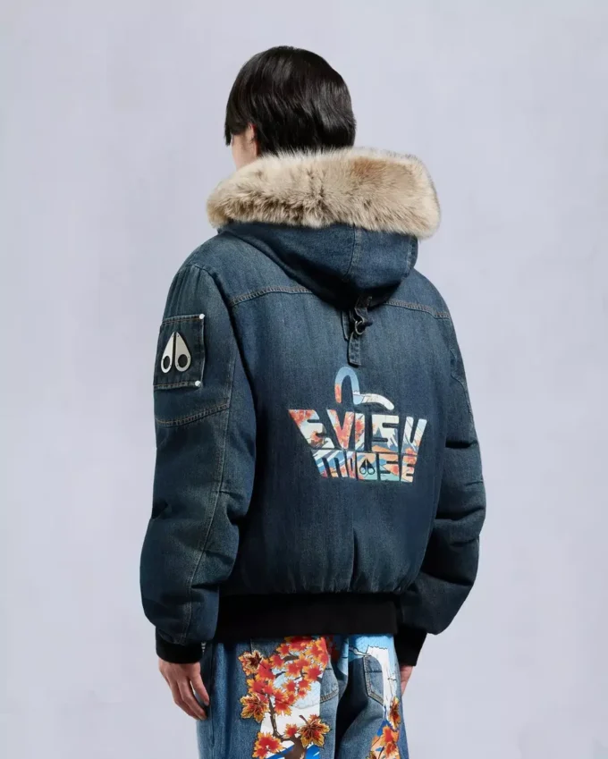 Chaqueta bomber balística Evisu X Moose Denim Chaqueta bomber balística Evisu X Moose Denim