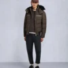 Chaqueta bomber con ribete de piel de oveja Chaqueta bomber con ribete de piel de oveja