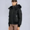 Chaqueta bomber con ribete de piel de oveja Chaqueta bomber con ribete de piel de oveja