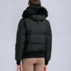Chaqueta bomber con ribete de piel de oveja Chaqueta bomber con ribete de piel de oveja