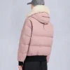 Chaqueta bomber con ribete de piel de oveja Chaqueta bomber con ribete de piel de oveja
