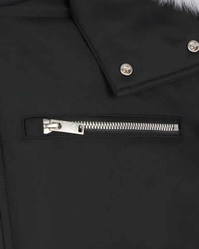 Chaqueta bomber con ribete de piel de oveja Chaqueta bomber con ribete de piel de oveja