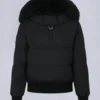 Chaqueta bomber con ribete de piel de oveja Chaqueta bomber con ribete de piel de oveja