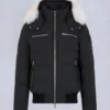 Chaqueta bomber con ribete de piel de oveja Chaqueta bomber con ribete de piel de oveja