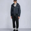 Chaqueta bomber con ribete de piel de oveja Chaqueta bomber con ribete de piel de oveja
