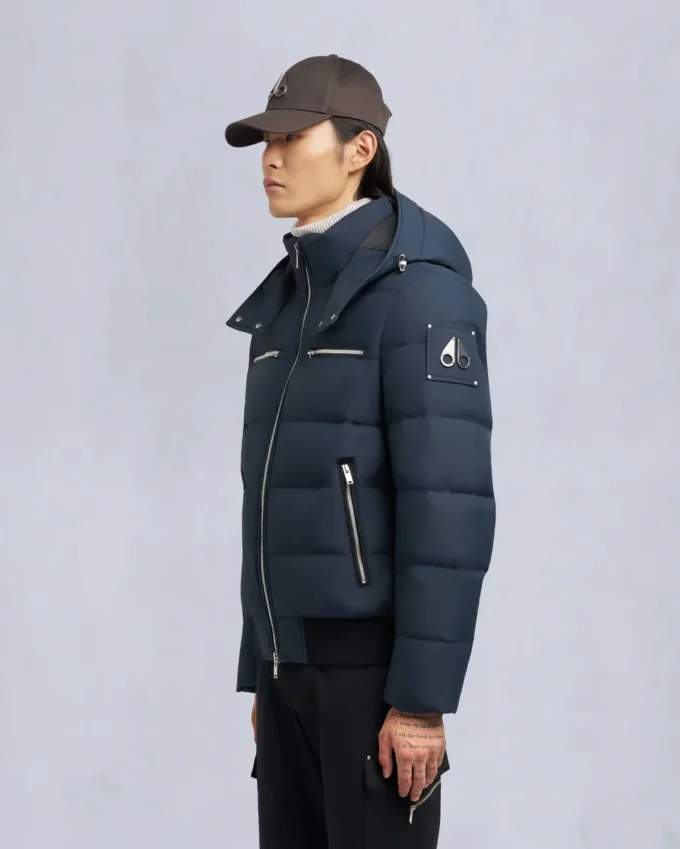 Chaqueta bomber con ribete de piel de oveja Chaqueta bomber con ribete de piel de oveja