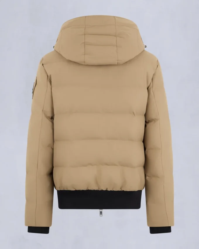 Chaqueta bomber con ribete de piel de oveja Chaqueta bomber con ribete de piel de oveja