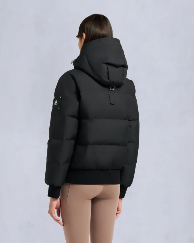 Chaqueta bomber con ribete de piel de oveja Chaqueta bomber con ribete de piel de oveja
