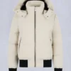Chaqueta bomber con ribete de piel de oveja Chaqueta bomber con ribete de piel de oveja
