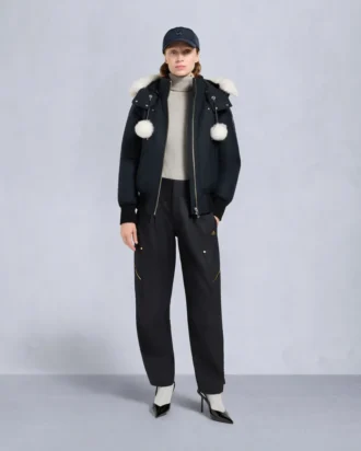 Chaqueta bomber con ribete de piel de oveja Debbie original