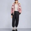 Chaqueta bomber con ribete de piel de oveja Debbie original Chaqueta bomber con ribete de piel de oveja Debbie original