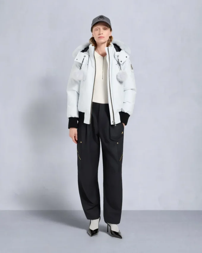 Chaqueta bomber con ribete de piel de oveja Debbie original Chaqueta bomber con ribete de piel de oveja Debbie original