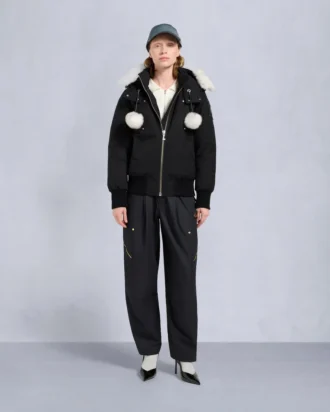 Chaqueta bomber con ribete de piel de oveja Debbie original
