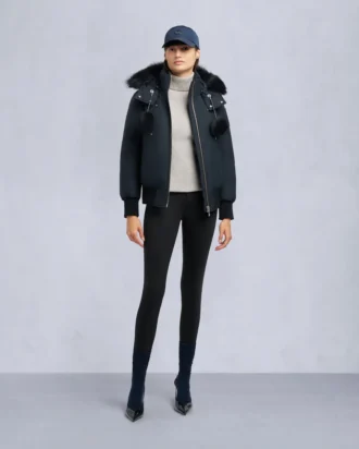 Chaqueta bomber con ribete de piel de oveja Debbie original