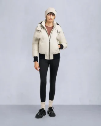 Chaqueta bomber con ribete de piel de oveja Debbie original